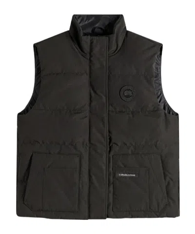 Canada Goose Stand-collar Down Vest In Black