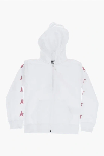 Canada Goose Star Cotton Hoodie With Glitter Details In White