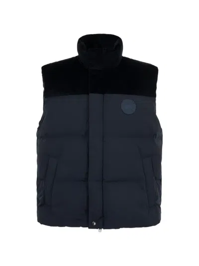 Canada Goose Sterling Corduroy-panelled Puffer Gilet In Blue