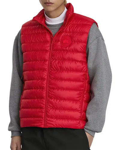 Canada Goose Stratus Down Vest In 9839-carmine Red - Rouge Carmi