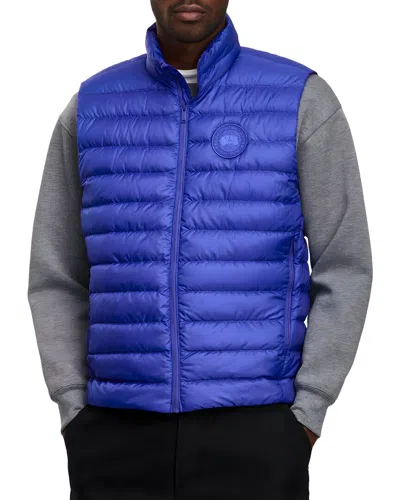 Canada Goose Men Electric Blue Polyester Sleeveless Stratus Down Jacket