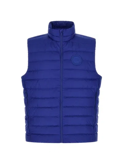 Canada Goose Men Electric Blue Polyester Sleeveless Stratus Down Jacket