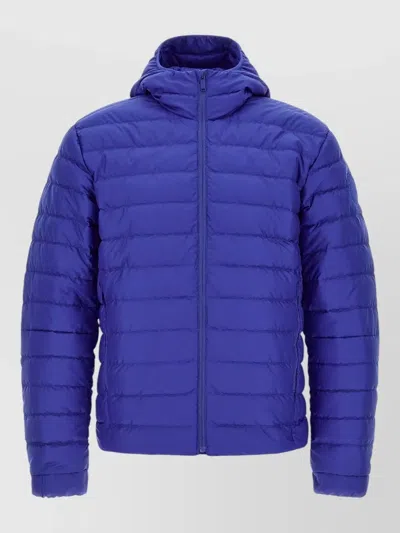 Canada Goose Stratus Hooded Long Sleeve Down Coat In Blue