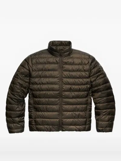 Canada Goose Stratus Logo-patch Quilted Jacket In Brown