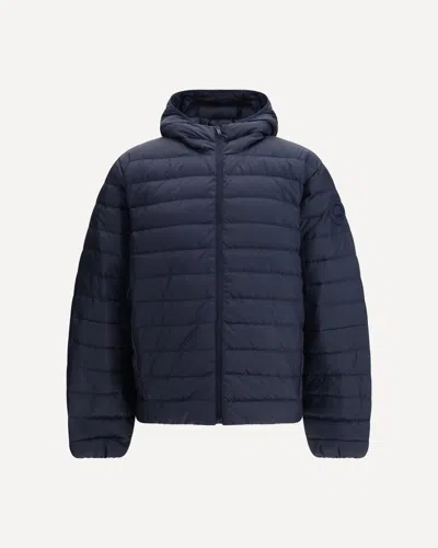 Canada Goose Stratus Tonal Label Hooded Jacket In Blue