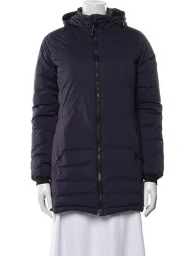 Pre-owned Canada Goose Striped Down Jacket In Blue