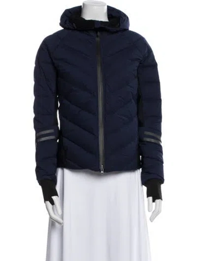 Pre-owned Canada Goose Striped Down Jacket In Blue