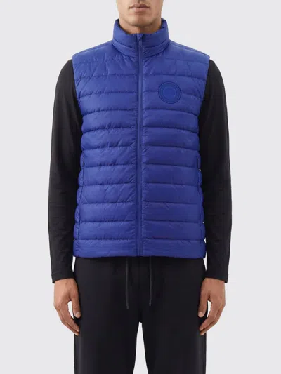 Canada Goose Men Electric Blue Polyester Sleeveless Stratus Down Jacket