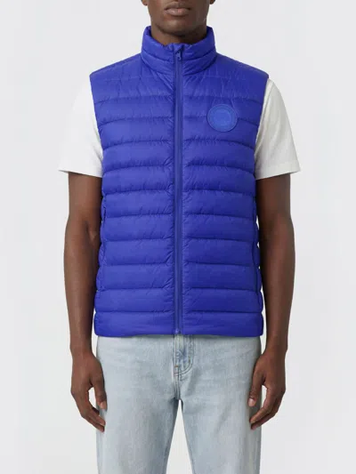 Canada Goose Men Electric Blue Polyester Sleeveless Stratus Down Jacket