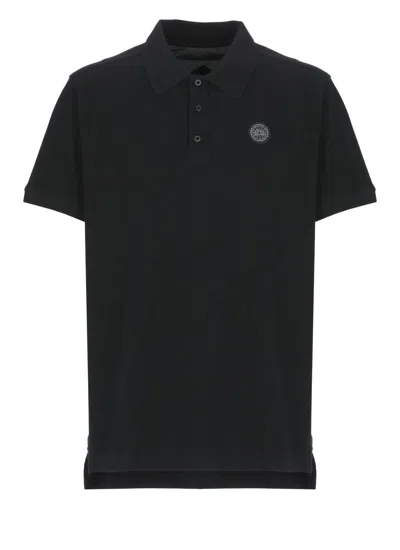 Canada Goose Beckley Logo Patch Polo Shirt In Black