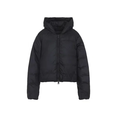 CANADA GOOSE TAILORED BLACK QUILTED DOWN JACKET WITH HOOD
