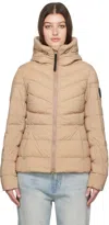 Canada Goose Tan 'black Label' Clair Down Jacket In 1483 Desert Sand