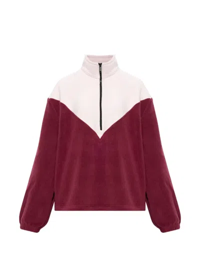 Canada Goose Long-sleeve Half-zip Sweatshirt In Burgundy