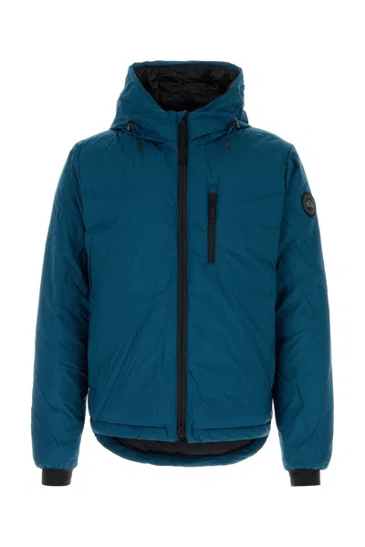 Canada Goose Teal Green Polyester Lodge Down Jacket In Blue