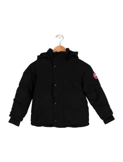 Pre-owned Canada Goose Babies' Toddler Boys' Logo Down Jacket In Black