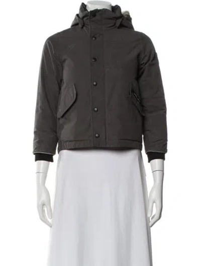 Pre-owned Canada Goose Babies' Toddler Girls' Nylon Jacket In Gray