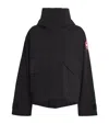 Canada Goose Womens Black Tofino Logo-patch Woven Rain Jacket In Black
