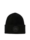 Canada Goose Knit Folded Cuff Hats In Black