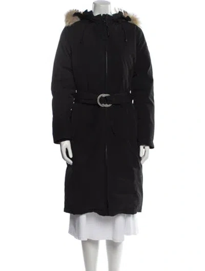 Pre-owned Canada Goose Trench Coat In Black