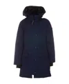 Canada Goose Trillium Hooded Parka Coat In Blue