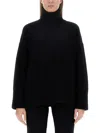 Canada Goose Oversized Knit Sweater Side Slits In Black