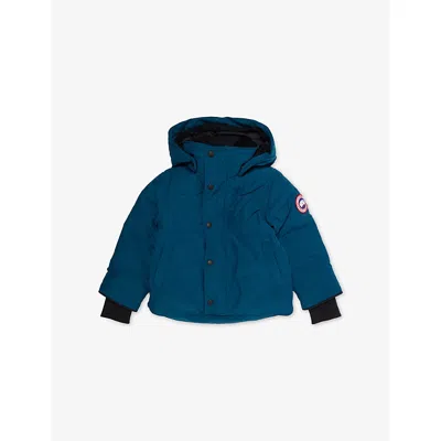 Canada Goose Kids' Uard Blue - Bleu Garde Snowy Owl Logo-patch Down Parka Jacket 2