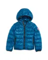 Canada Goose Unisex Crofton Hooded Down Puffer Coat - Big Kid In Blue