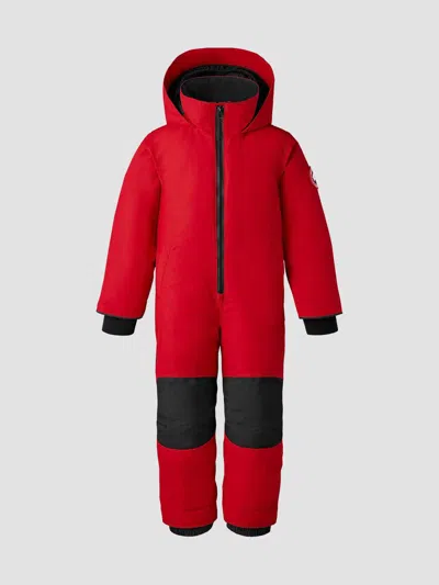Canada Goose Unisex Little Kid's Grizzly Snowsuit In Red