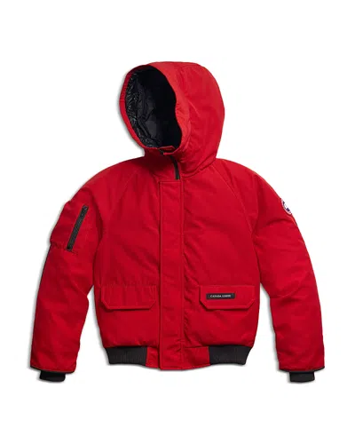 Canada Goose Unisex Youth Chilliwack Down Bomber Coat Big Kid In Red