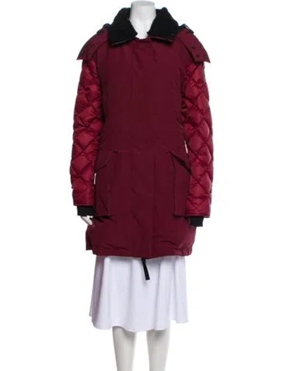 Pre-owned Canada Goose Utility Jacket In Burgundy