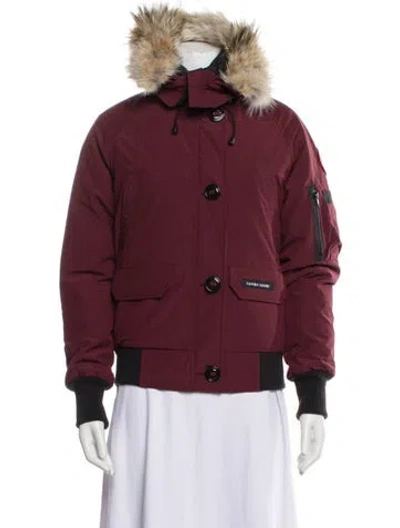 Pre-owned Canada Goose Utility Jacket In Burgundy