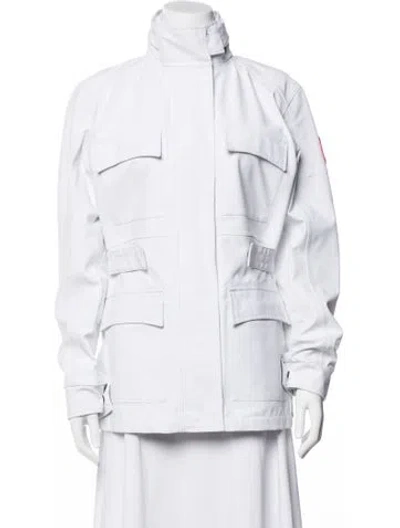 Pre-owned Canada Goose Utility Jacket In White