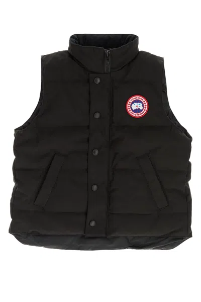 Canada Goose Vanier Kids Quilted Vest In Blacknoir