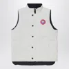 CANADA GOOSE VANIER WHITE PADDED WAISTCOAT