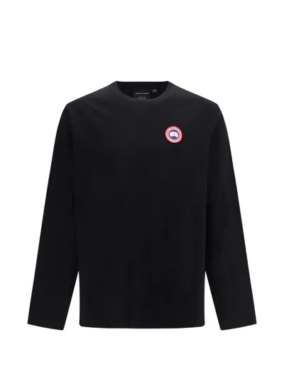 Canada Goose Vantage Relaxed-fit Cotton Long-sleeve T-shirt In Black