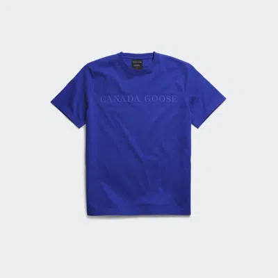 Canada Goose Vantage T-shirt Embroidered In Blue