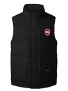 Canada Goose Charcoal Polyester Blend Freestyle Sleeveless Down Jacket In Black