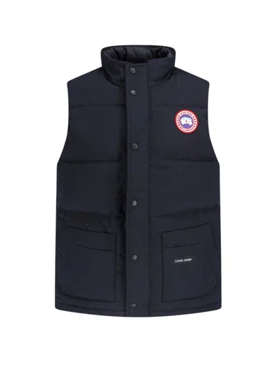 Canada Goose Navy Freestyle Quilted Padded Outerwear Vest In Blue