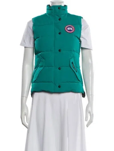Pre-owned Canada Goose Vest In Green