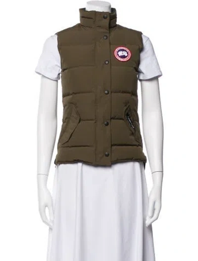 Pre-owned Canada Goose Vest In Green