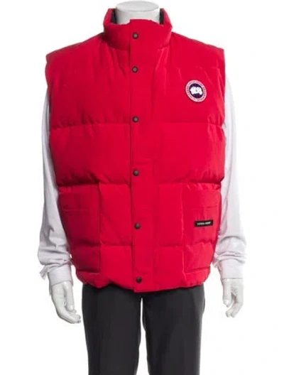 Pre-owned Canada Goose Vest In Red