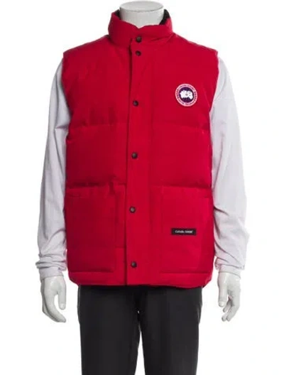 Pre-owned Canada Goose Vest In Red