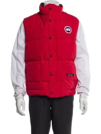 Pre-owned Canada Goose Vest In Red