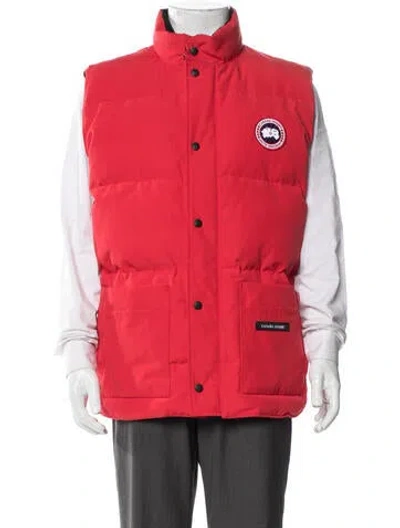 Pre-owned Canada Goose Vest In Red