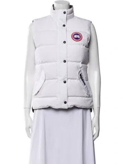 Pre-owned Canada Goose Vest In White