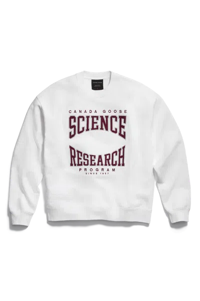 Canada Goose Wander Science Research Sweatshirt In White