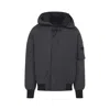 Canada Goose Granite Grey Chilliwack Bomber Jacket With Attached Hood In Black