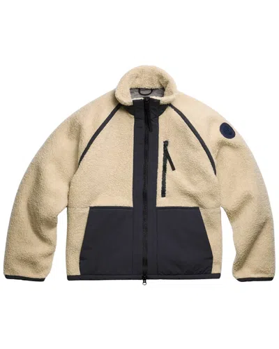 Canada Goose Wool-blend Fleece Jacket With A High Neck And Zip Pocket In Multi