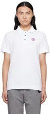 Canada Goose White Short-sleeve Polo Shirt With Traditional Collar In 25