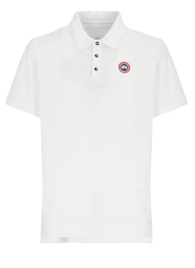 Canada Goose White Beckley Polo Shirt